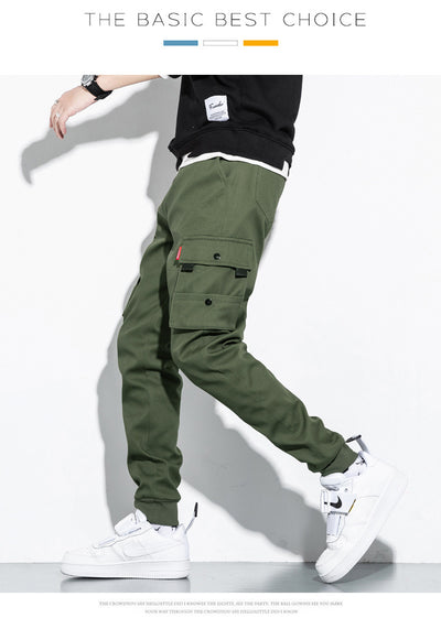 Pantalones Casuales Holgados de Algodón para Hombre, Corte Cropped Moderno - Image 10