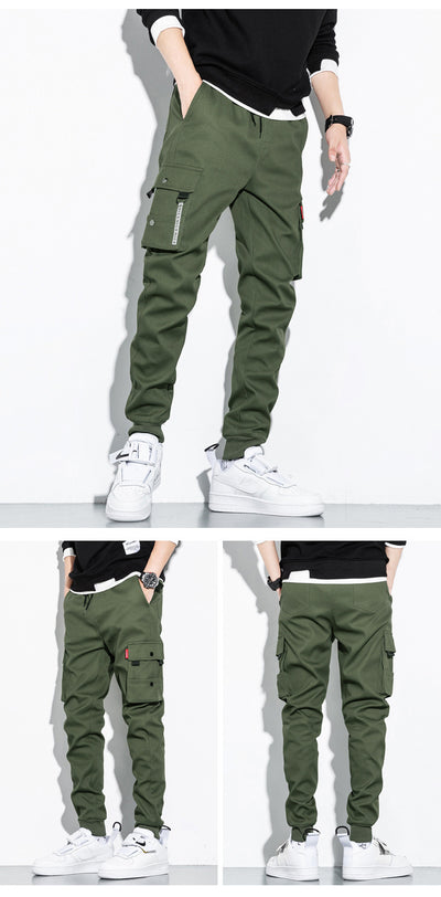 Pantalones Casuales Holgados de Algodón para Hombre, Corte Cropped Moderno - Image 11