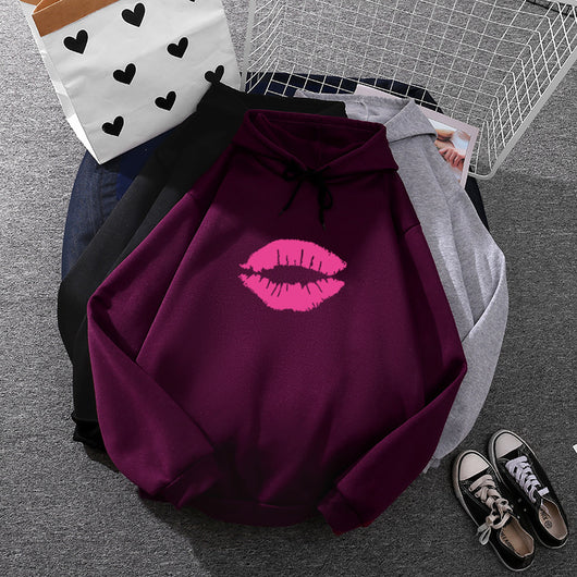 Sudadera con Capucha Preppy Suelta de Color Sólido para Estudiantes - Image 16