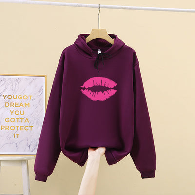 Sudadera con Capucha Preppy Suelta de Color Sólido para Estudiantes - Image 19