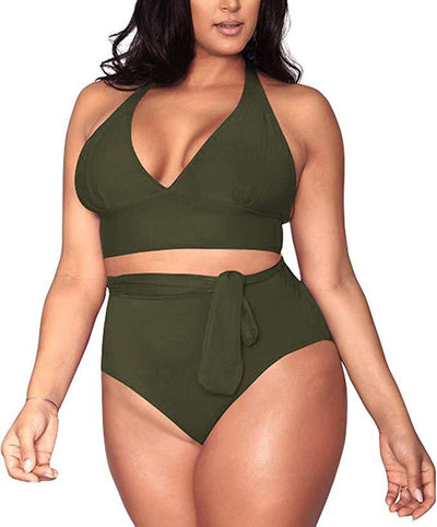 Bikini Deportivo de Talle Alto con Tirantes Cruzados y Escote Profundo - Image 3