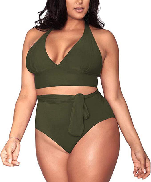 Bikini Deportivo de Talle Alto con Tirantes Cruzados y Escote Profundo - Image 3