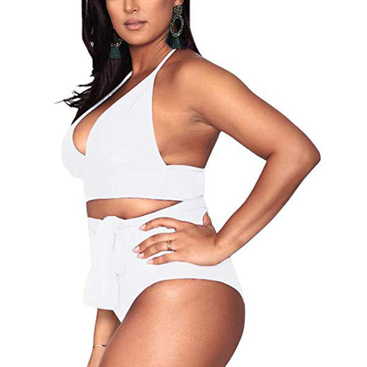 Bikini Deportivo de Talle Alto con Tirantes Cruzados y Escote Profundo - Image 6