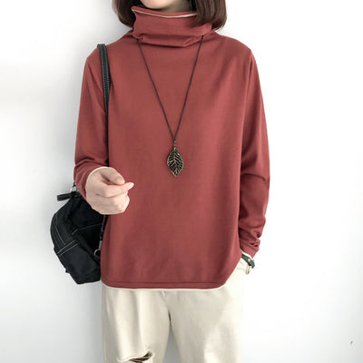 Suéter Cuello Alto Holgado Mujer - Tejido Fino y Ligero - Image 10