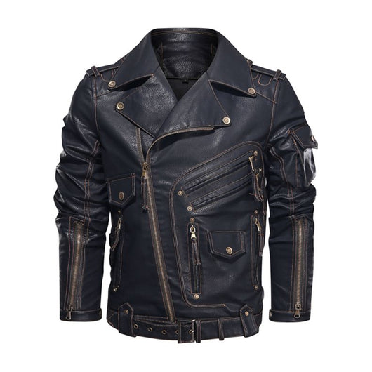 Chaqueta de Cuero para Motociclista - Estilo Clásico Motorero - Image 8