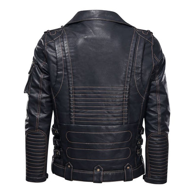 Chaqueta de Cuero para Motociclista - Estilo Clásico Motorero - Image 11