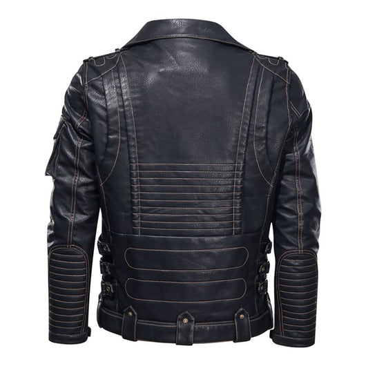 Chaqueta de Cuero para Motociclista - Estilo Clásico Motorero - Image 11
