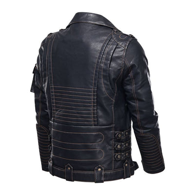 Chaqueta de Cuero para Motociclista - Estilo Clásico Motorero - Image 12