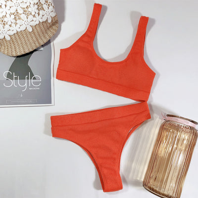 Traje de Baño Cintura Alta con Abertura para Mujer - Image 20