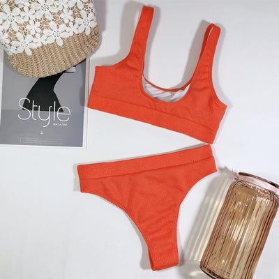 Traje de Baño Cintura Alta con Abertura para Mujer - Image 22