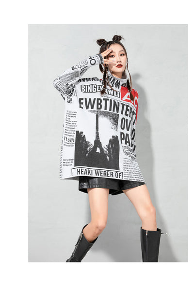 Suéter Tejido Mujer con Estampado de Letras - Corte Slim Talla Grande - Image 9