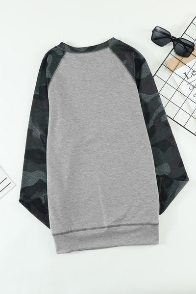 Sudadera Mujer Estampado Camuflaje Cuello Redondo Manga Larga - Image 8