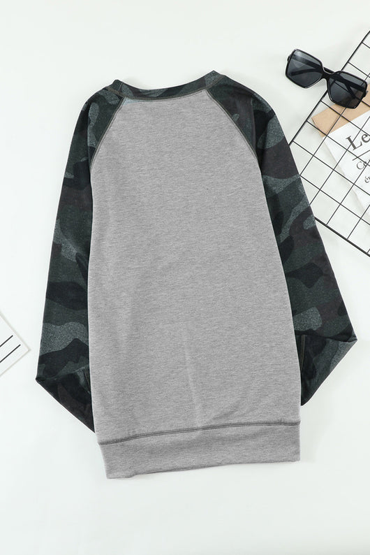Sudadera Mujer Estampado Camuflaje Cuello Redondo Manga Larga - Image 8
