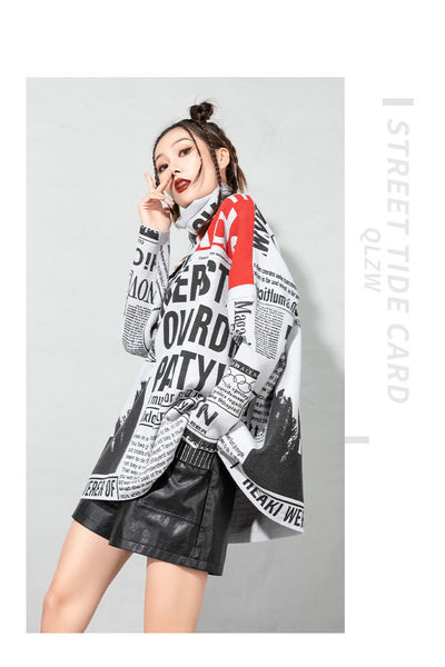 Suéter Tejido Mujer con Estampado de Letras - Corte Slim Talla Grande - Image 12
