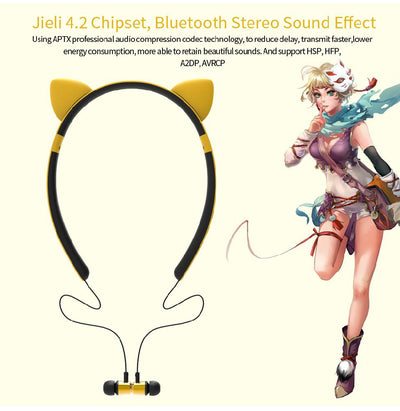 Auriculares Bluetooth con Orejas de Gato - Image 18