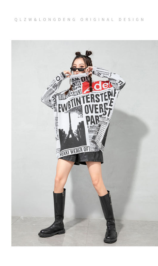 Suéter Tejido Mujer con Estampado de Letras - Corte Slim Talla Grande - Image 13