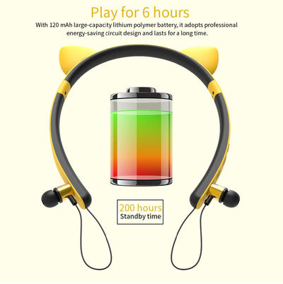 Auriculares Bluetooth con Orejas de Gato - Image 20