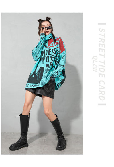 Suéter Tejido Mujer con Estampado de Letras - Corte Slim Talla Grande - Image 15