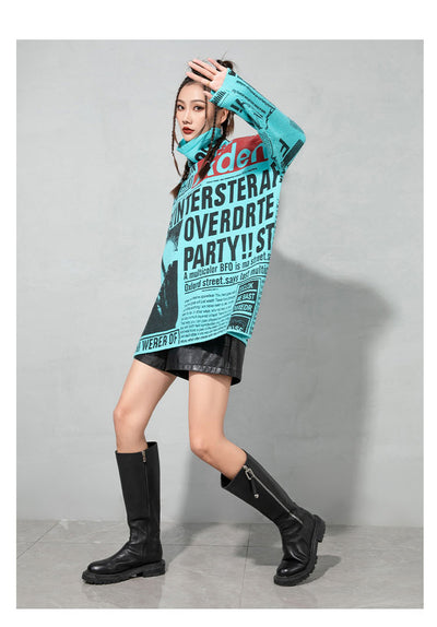 Suéter Tejido Mujer con Estampado de Letras - Corte Slim Talla Grande - Image 17