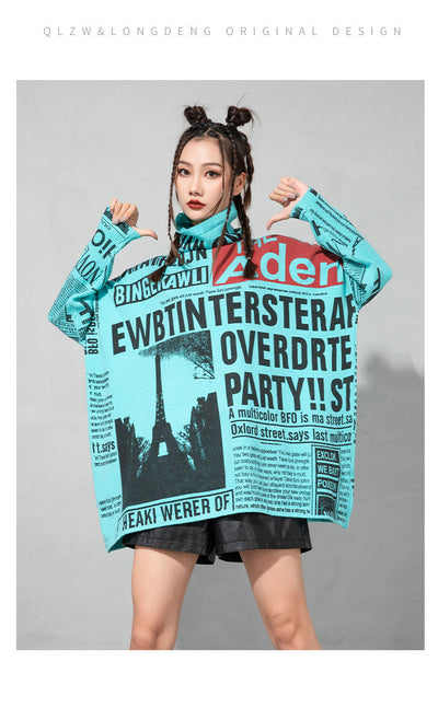 Suéter Tejido Mujer con Estampado de Letras - Corte Slim Talla Grande - Image 18