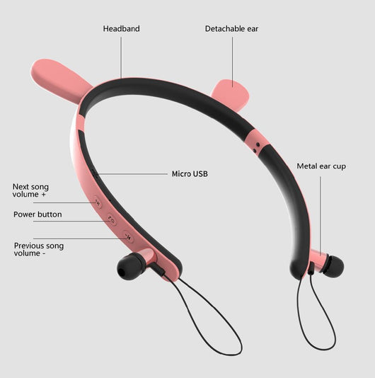Auriculares Bluetooth con Orejas de Gato - Image 27