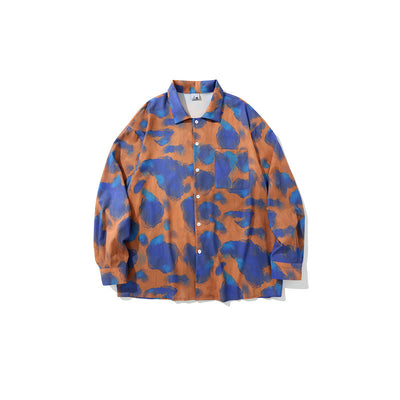 Camisa Retro Tie-dye Manga Larga para Hombre Tide Brand - Diseño Artístico - Image 17