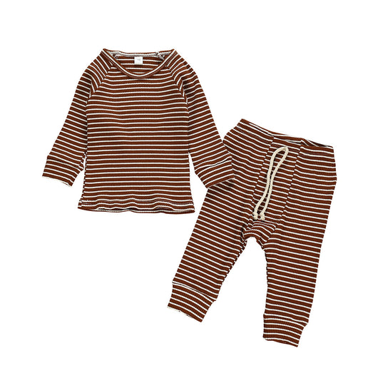 Conjunto Infantil de Dos Piezas con Blusa Rayada y Pantalón - Image 6