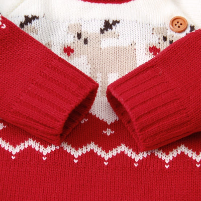 Suéter Navideño Tejido con Reno para Niños y Niñas - Image 16
