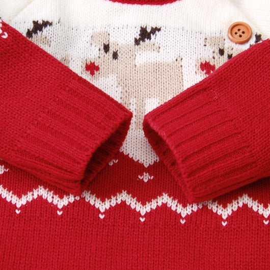 Suéter Navideño Tejido con Reno para Niños y Niñas - Image 16