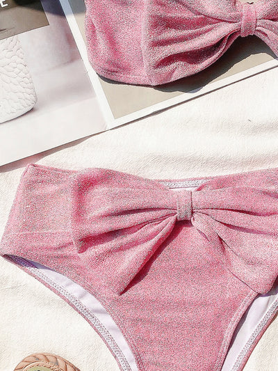 Bikini de Seda Brillante con Diseño Asimétrico - Image 21