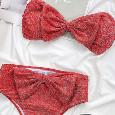 Bikini de Seda Brillante con Diseño Asimétrico - Image 27