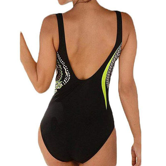 Traje de Baño Retro Estampado Espalda Descubierta para Mujer - Image 13