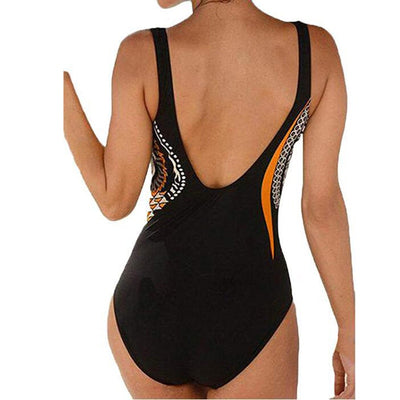 Traje de Baño Retro Estampado Espalda Descubierta para Mujer - Image 15