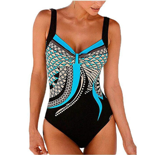 Traje de Baño Retro Estampado Espalda Descubierta para Mujer - Image 18