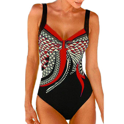 Traje de Baño Retro Estampado Espalda Descubierta para Mujer - Image 21