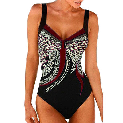 Traje de Baño Retro Estampado Espalda Descubierta para Mujer - Image 22