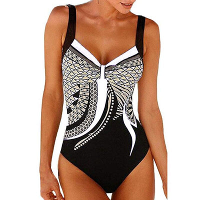 Traje de Baño Retro Estampado Espalda Descubierta para Mujer - Image 23