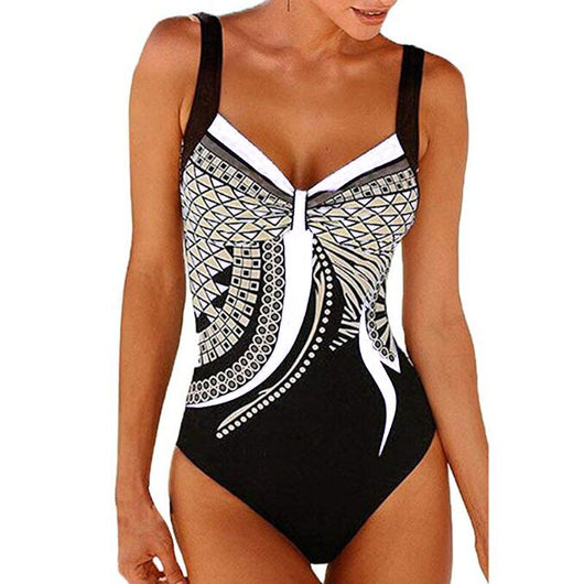 Traje de Baño Retro Estampado Espalda Descubierta para Mujer - Image 23