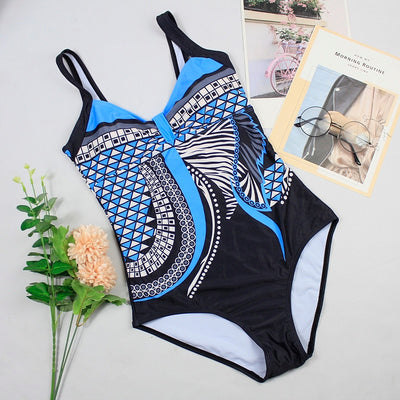 Traje de Baño Retro Estampado Espalda Descubierta para Mujer - Image 29