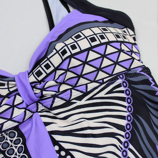 Traje de Baño Retro Estampado Espalda Descubierta para Mujer - Image 36