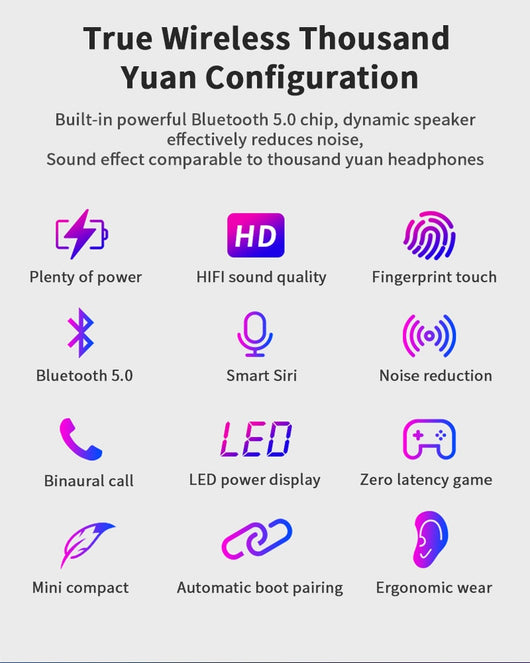 Auriculares Bluetooth 5.0 con Pantalla LED Digital - Image 12