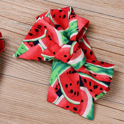 Enterizo para Bebé Estampado Sandía con Encaje Rojo - Image 9