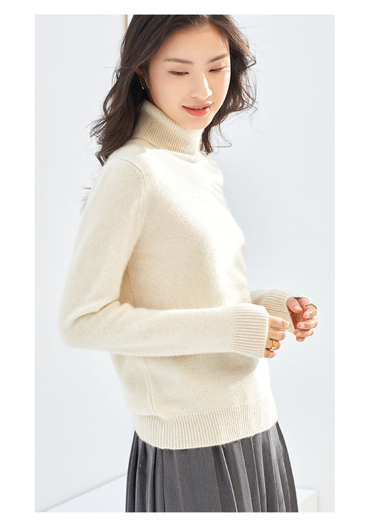 Suéter de Cachemira Pura para Mujer Cuello Alto - Image 19