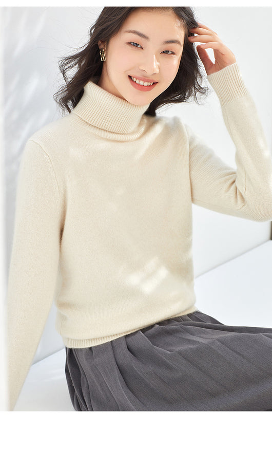 Suéter de Cachemira Pura para Mujer Cuello Alto - Image 20
