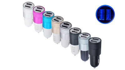 Cargador Dual USB para Auto 2.1A Aluminio Resistente - Image 14