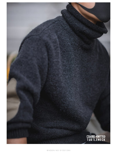 Suéter Cuello Alto de Mohair Sintético Grueso y Cálido para Hombre - Image 10