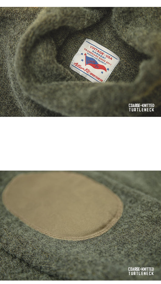 Suéter Cuello Alto de Mohair Sintético Grueso y Cálido para Hombre - Image 13