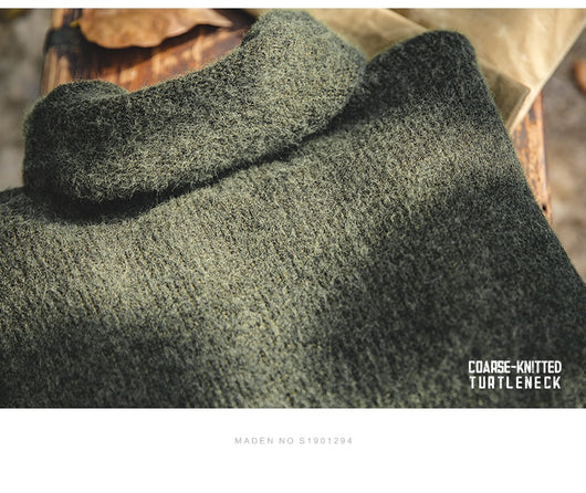 Suéter Cuello Alto de Mohair Sintético Grueso y Cálido para Hombre - Image 15
