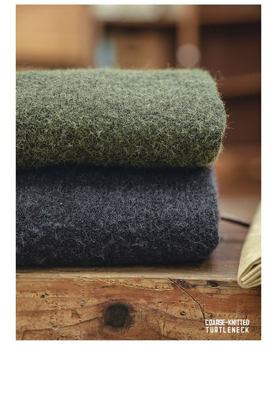 Suéter Cuello Alto de Mohair Sintético Grueso y Cálido para Hombre - Image 16