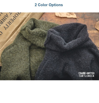 Suéter Cuello Alto de Mohair Sintético Grueso y Cálido para Hombre - Image 17